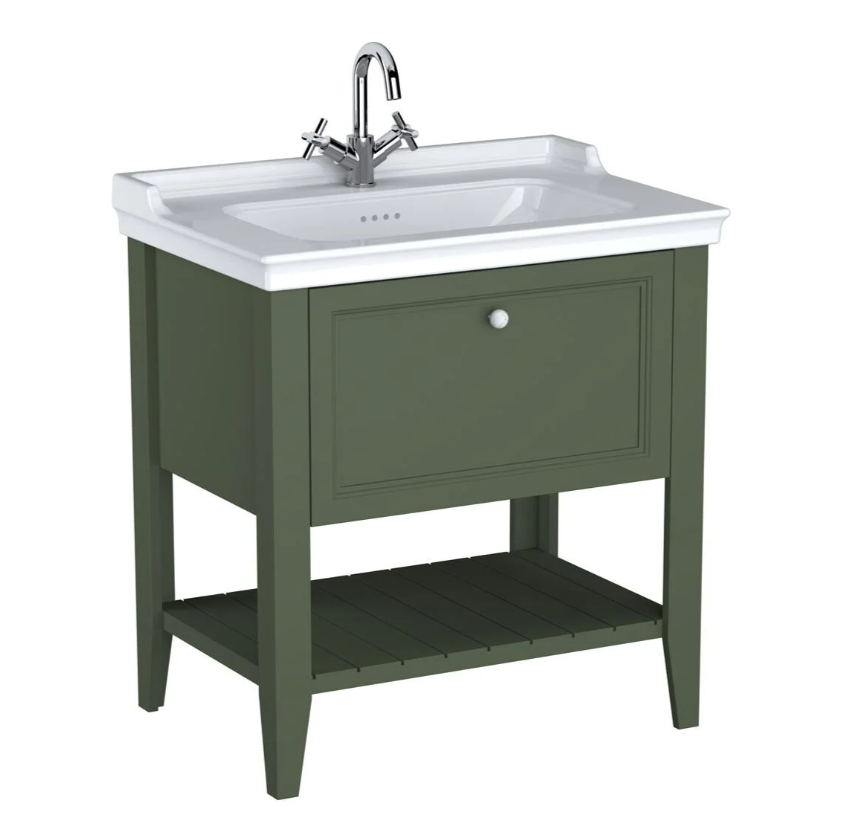 VitrA Valarte Neo 80 cm Yeşil Banyo Lavabo Dolabı Alt Modül 65815