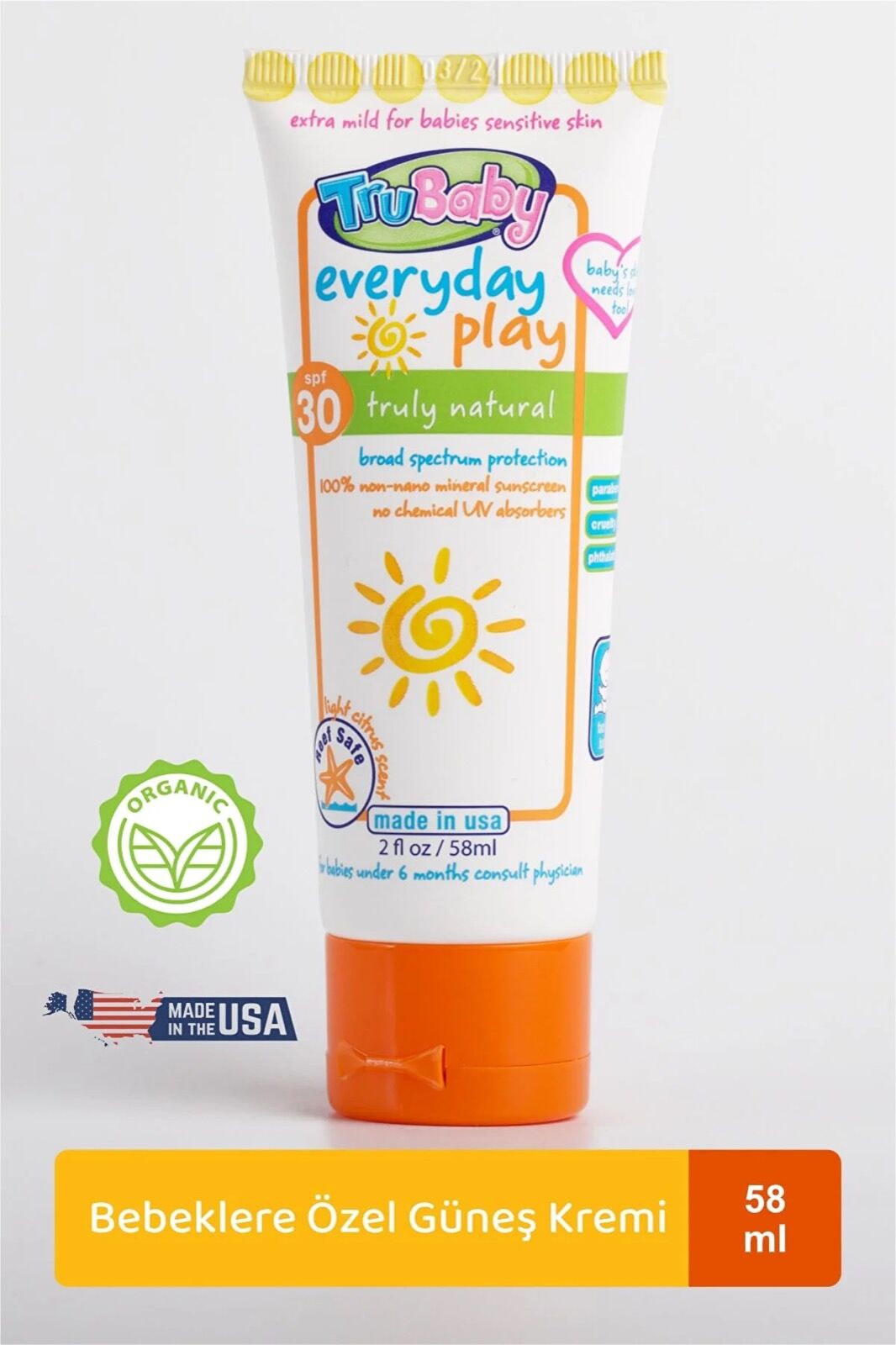 Trukid Trubaby 58 ml Spf 30 Bebeklere Özel Güneş Kremi