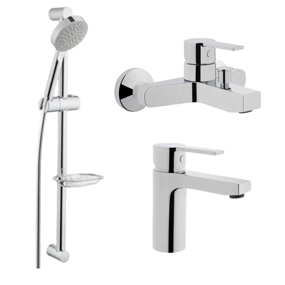Artema Fold S Lavabo Banyo Bataryası Master 1 F Sürgülü Duş Seti 3'lü Set