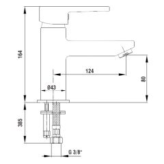 ECA 102108686 Delta Tek Gövde Lavabo Bataryası