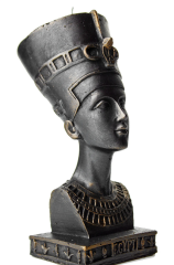 Dekoratif Eski Mısır Kraliçesi Neferneferuaten Nefertiti Büst Mum 15 cm