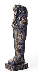 Dekoratif Antik Mısır Heykel Mumları Firavun Piramit Nefertiti 3'lü Set