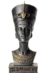 Dekoratif Antik Mısır Heykel Mumları Firavun Piramit Nefertiti 3'lü Set