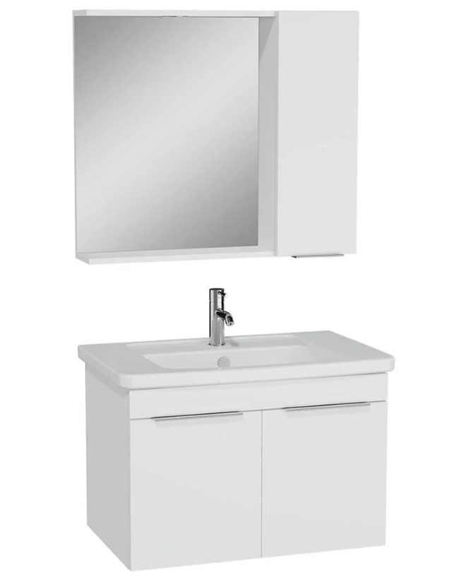 Vitra Quadrum Banyo Dolabı Seti Kapaklı 80 cm Beyaz 65521