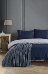Pierre Cardin Ranforce Nevresim Takımı Tek Kişilik Indigo