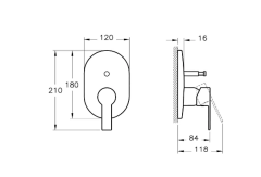 Artema A42536 Fold S Ankastre Banyo Bataryası