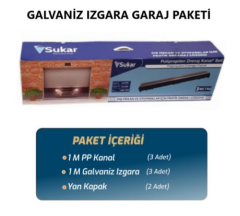 Sukar Galvaniz Izgaralı Drenaj Garaj Kanal Paketi 3 mt