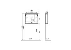 Vitra 62235 Valarte Dolaplı Ayna Mat Gri 100cm