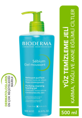 Bioderma Sebium Foaming Gel 500 ml Karma ve Yağlı Ciltler Temizleme Jeli