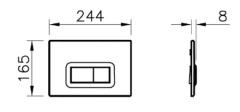 Vitra Loop R 740-0680 Parlak Krom Kumanda Paneli