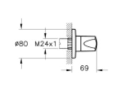 Artema A41443 Krom Sıva Üstü Ankastre Stop Valf