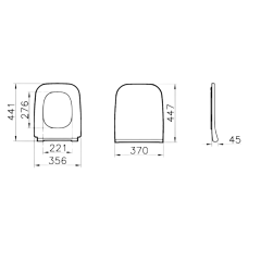 VitrA Shift 191-003-009 Yavaş Kapanır Klozet Kapağı