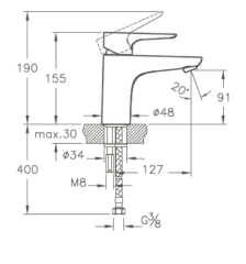 Artema X Line Lavabo Banyo Bataryası Master 1 F Sürgülü Duş Seti 3'lü Set