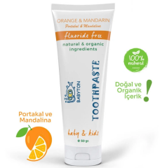 Babyton Organik Diş Macunu Portakal ve Mandalina Aromalı 50 gr