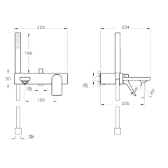 VitrA A42334 Memoria Krom El Duşlu Banyo Bataryası