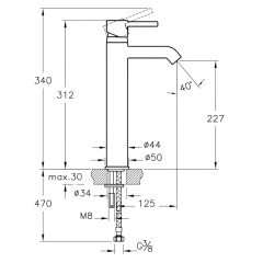 Artema A41990 Minimax S Yüksek Lavabo Bataryası