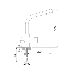 Newarc 125589N Arıtma Su Girişli Mutfak Bataryası