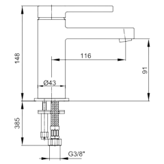 ECA 102108920H Mina Lavabo Bataryası