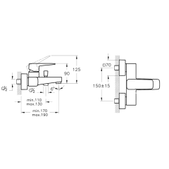Artema A4273723 Root Square Altın Banyo Bataryası